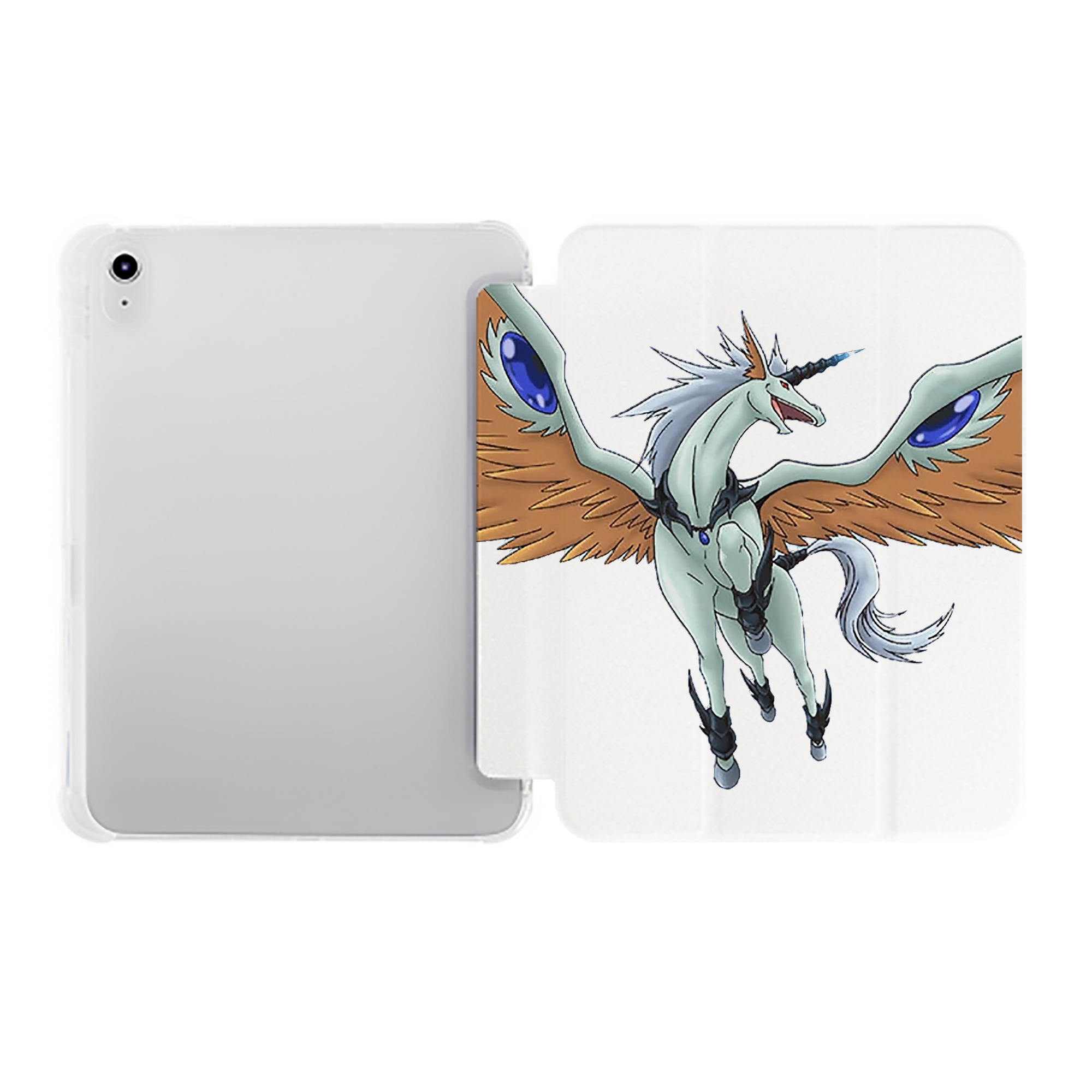 （画像用） 遊☆戯☆王 Yu-Gi-Oh! IPad ケース ペン収納付き 三つ折りスタンド PUレザー×シリコン 対応機種9.5/10.5/10.9インチ